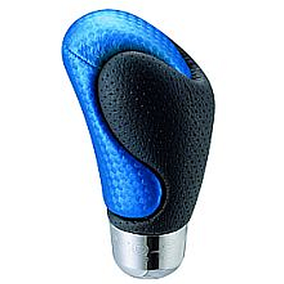 SP0374 Sparco LITIUM Shift Knob, Blk Perf. Leather w/ Blue