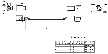 HELLA CONVERSION HARNESS FEP4 to DT4 for 90MM L4060 LED MODULES