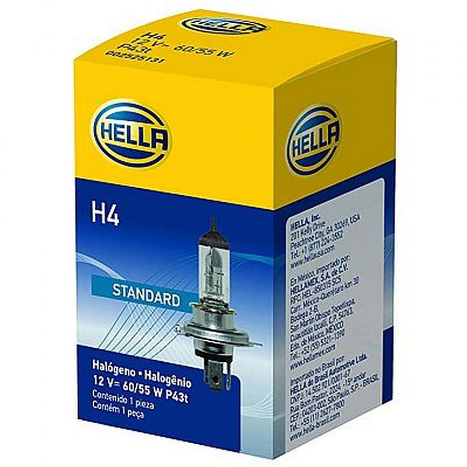 HELLA H 4 9003 HB2 O.E. Quality Halogen Bulbs